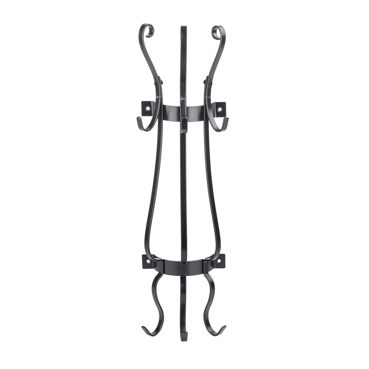 Wall Mounted Entryway Hallway Coat Rack Metal Hat Hanger Rack with 8 Hooks Tree Hanger Organizer for Coat Bag Scarves Clothes