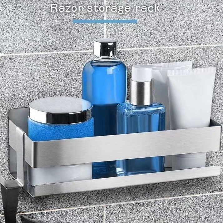 Adhesive Stainless Steel 304 Bathroom Caddy  No Drilling Bathroom Shower Organizer Storage Rack Shelf