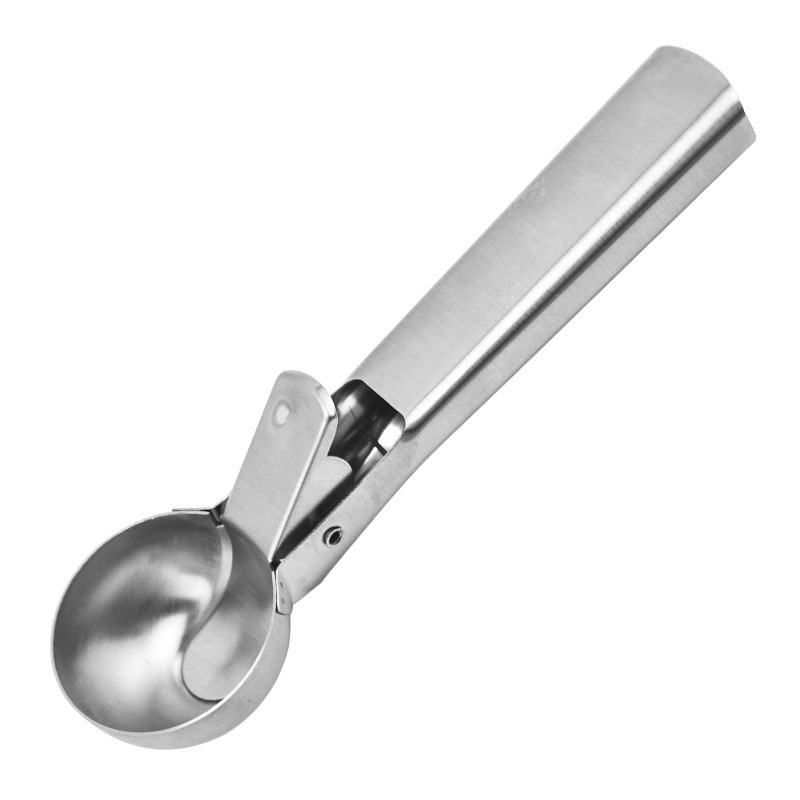 Premium Ice Cream Scoop With Trigger Ice Scooper Stainless Steel Heavy Duty Metal Ice Spoon Dishwasher Safe