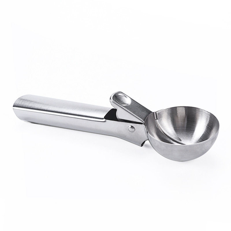 Premium Ice Cream Scoop With Trigger Ice Scooper Stainless Steel Heavy Duty Metal Ice Spoon Dishwasher Safe