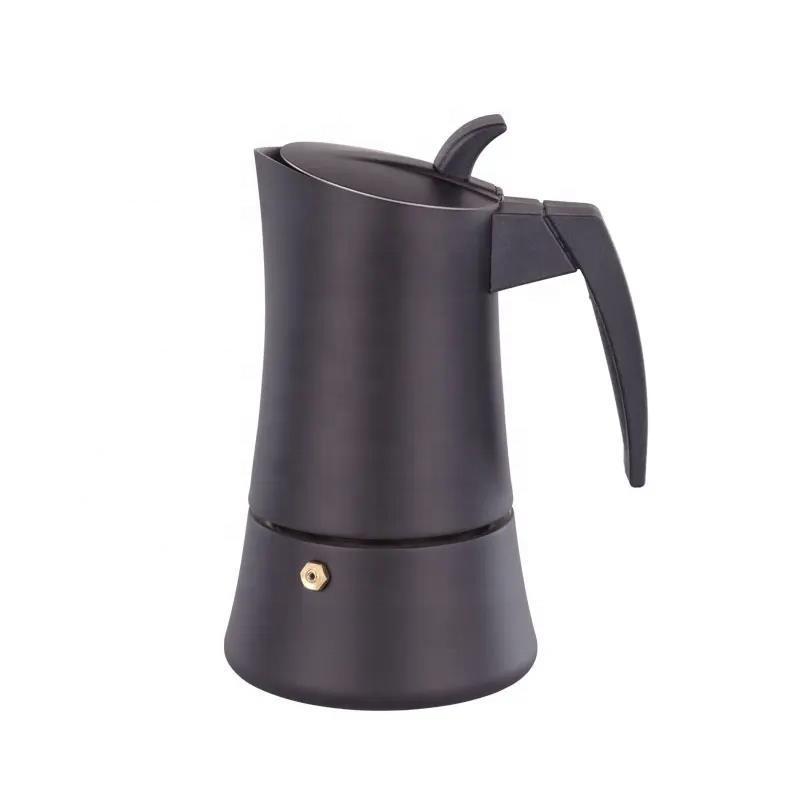 New Design Customized Moka Pot Classical Moka Pot Coffee Maker all black Moka Pot