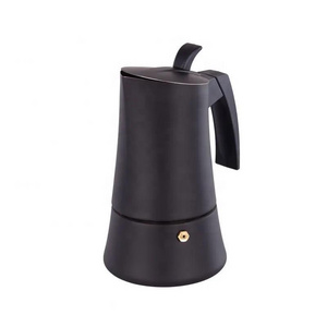 New Design Customized Moka Pot Classical Moka Pot Coffee Maker all black Moka Pot