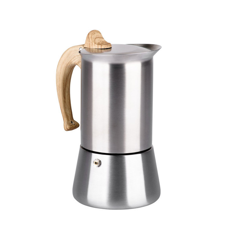 New Moka Caffe Induction Espresso Stainless Steel Moka Pot