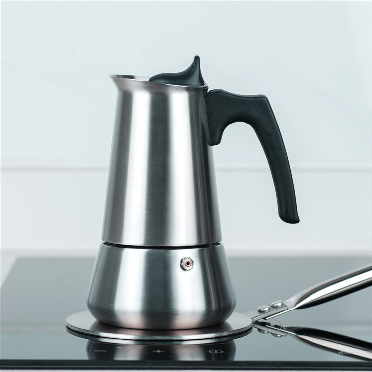 Moka Pot Espresso Stovetop Espresso Coffee Maker 2/4/6/9 Cup Italian Coffee Maker Stainless Steel Metal Minimalist Mini Vacuum