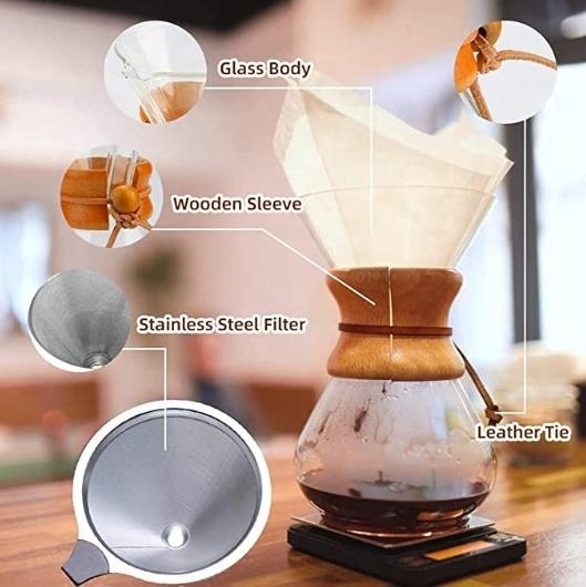 Coffee drip Custom Glassware Pour Over Coffee Carafe Pot Manufacturer Wholesale Hand Made tea pot set coffee server