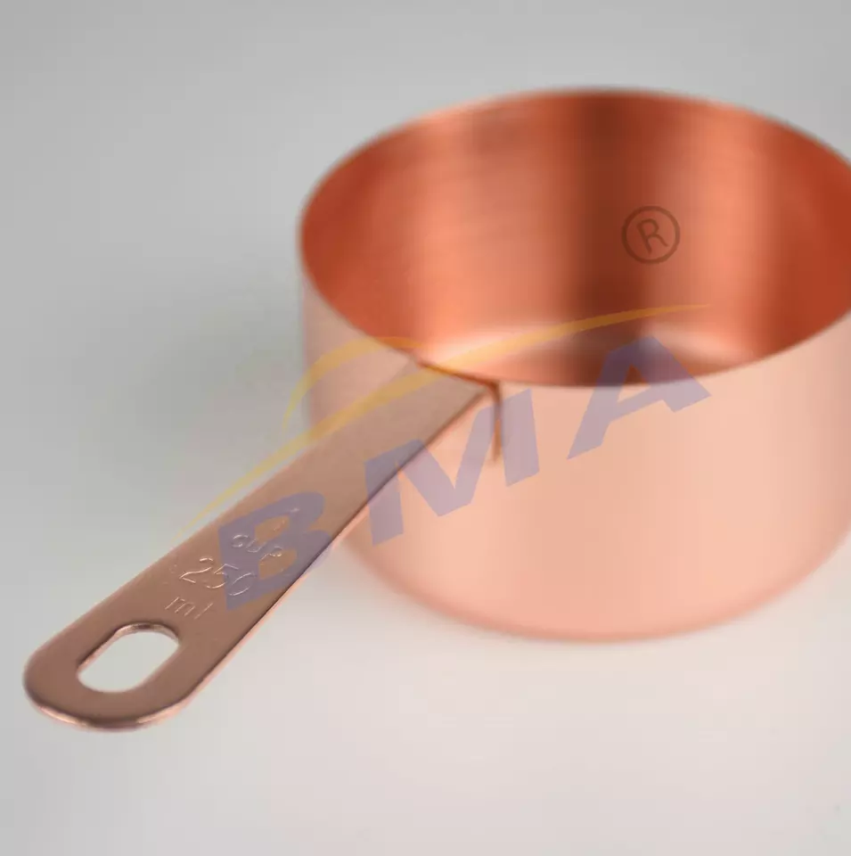 4pcs a set Stainless steel rose gold plating Big measuring cups and spoons set