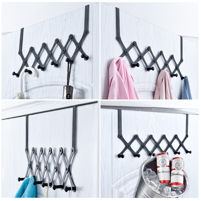 Over The Door Hooks Heavy Duty Bathroom Towel Coat Racks Hooks For Hanging Clothes Foldable Hanger Over Door Bag Hook