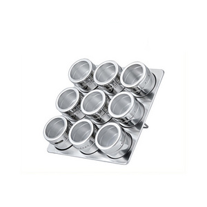 New kitchen spice rack stainless steel magnetic spice box