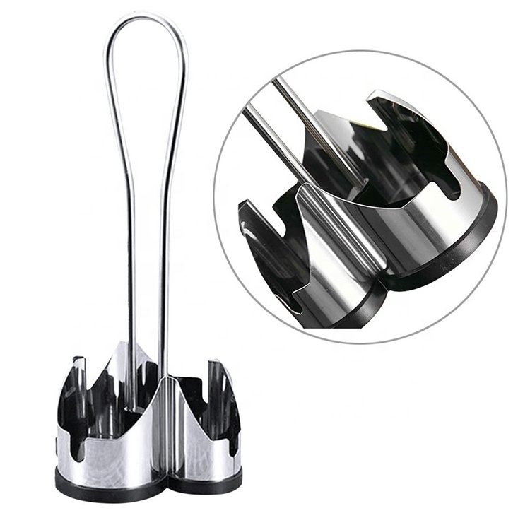 kitchen stainless steel stand glass cruet condiment set salt pepper shaker oil and vinegar dispenser