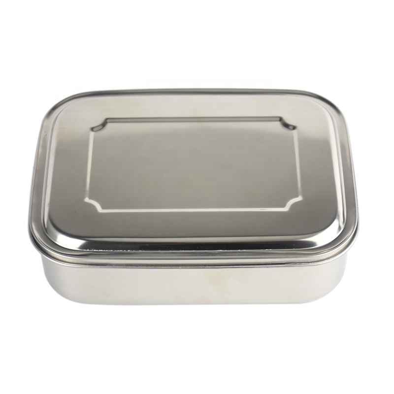 Chic Modern Design Rectangle Shape Stainless Steel Bento Lunch Container Lunch Box Food Container