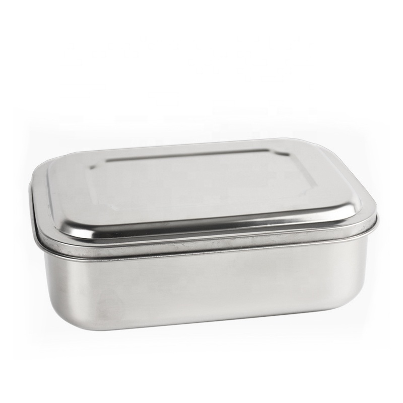 Chic Modern Design Rectangle Shape Stainless Steel Bento Lunch Container Lunch Box Food Container