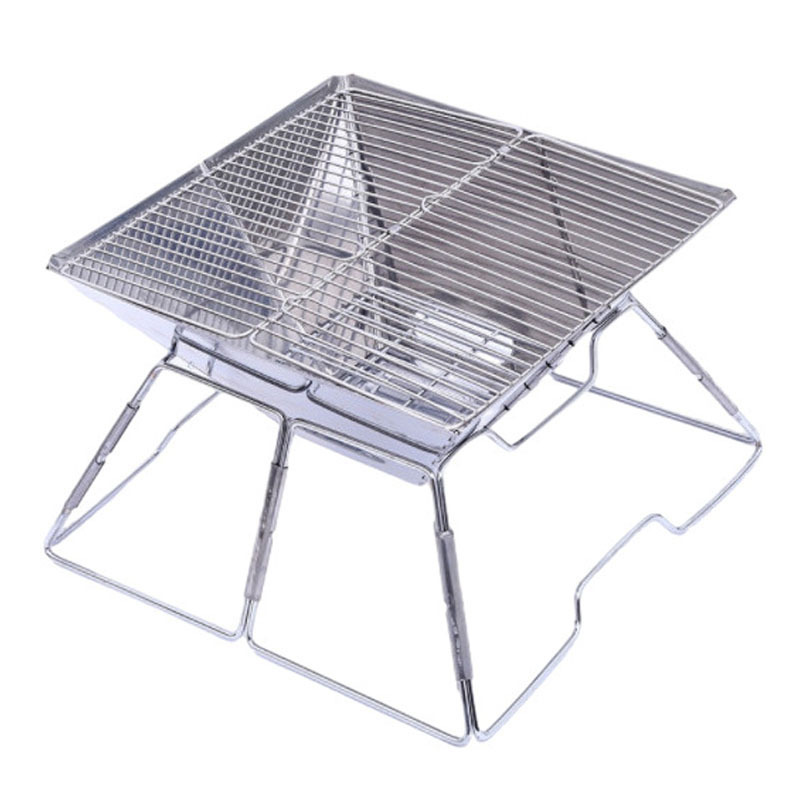 Outdoor Portable Barbecue Camping Traveling Picnics Cooking Tools Foldable Stainless Steel Folding Charcoal BBQ Grill