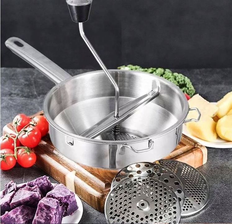 Market Top Sale Rotary Stainless Steel Fruit And Vegetable Food Mill Chopper Kitchen Accessories Food Mill Chopper