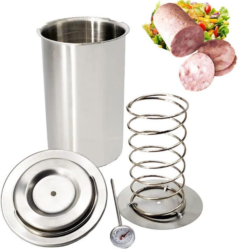 Kitchen Cooking Making Ham Homemade Lunch Meat Maker Ham Maker Stainless Steel Meat Press Sandwich Maker With Thermometer