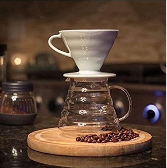 Heat Resistance Decanter Pour Over Coffee Maker Glass Carafe Coffee Pot Coffee Brewer With Stainless Steel Filter Dripper