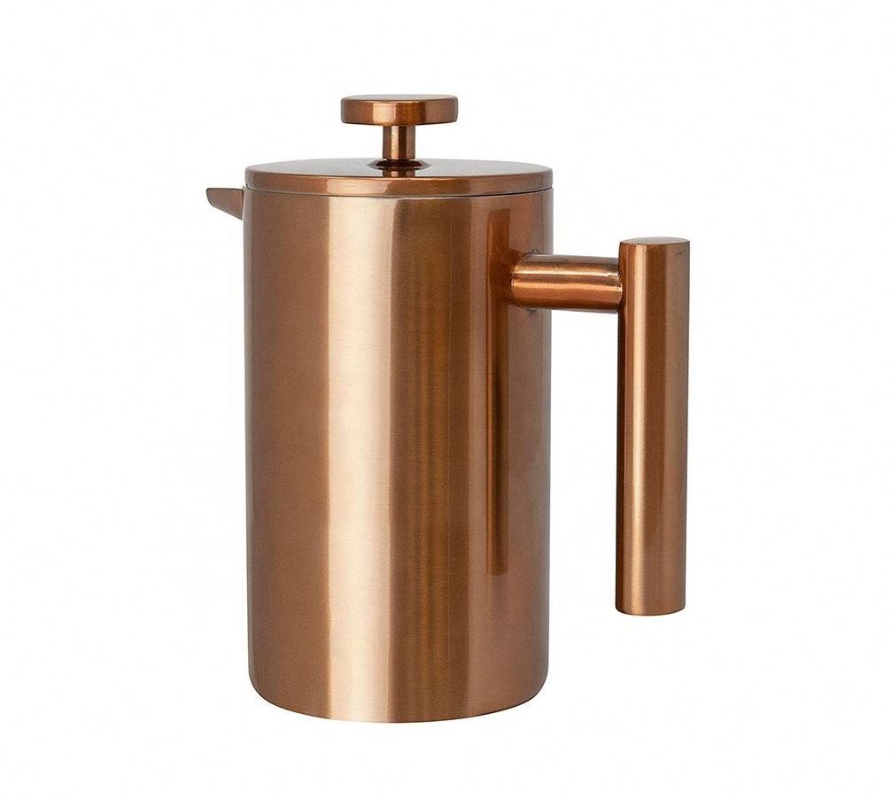 Custom Color Different Capacity Logo stainless steel  french press coffee maker gold french press