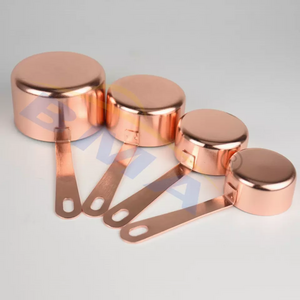 4pcs a set Stainless steel rose gold plating Big measuring cups and spoons set