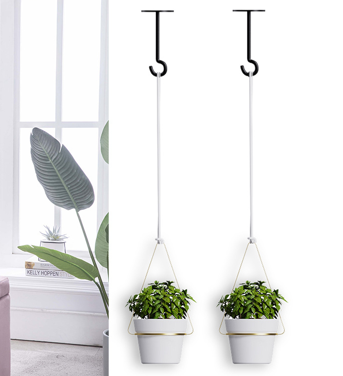 Modern Wall Plant Hanger with Hanging Pot for Living Room Kitchen Window Home Decor