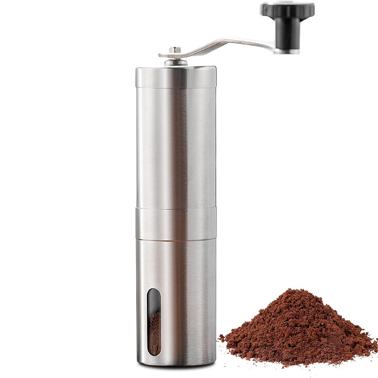 Custom Logo Price Manual Coffee Grinder Outdoor Burr Mill Adjustable Setting Portable Precise Brewing Hand Crank Coffee Grinder