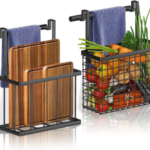 Kitchen Home Storage & Organization Cabinet Door Organizer Cabinet Door Organizer with Towel bar Cutting Board Organizer