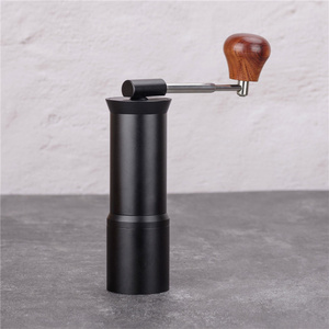 Foldable Wood Handle Stainless Steel Burr Espresso Small Hand Bean Mill Portable Manual Coffee Grinder