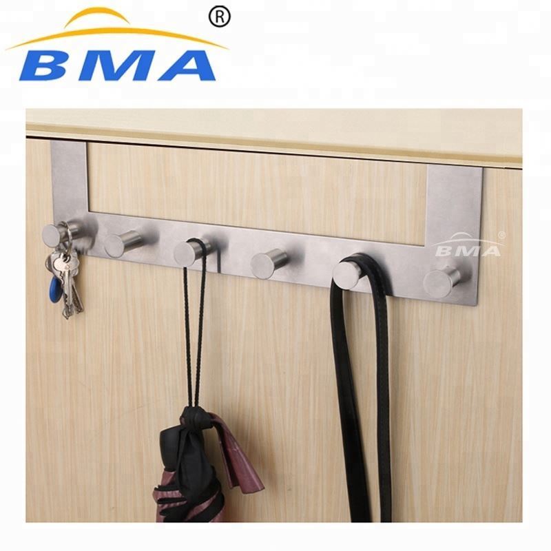 Factory Stainless Steel Door Hook Towel Rack Kitchen Cabinet Cupboard Hanging Rack Hat Clothes Coat Cloth Over The Door Hook