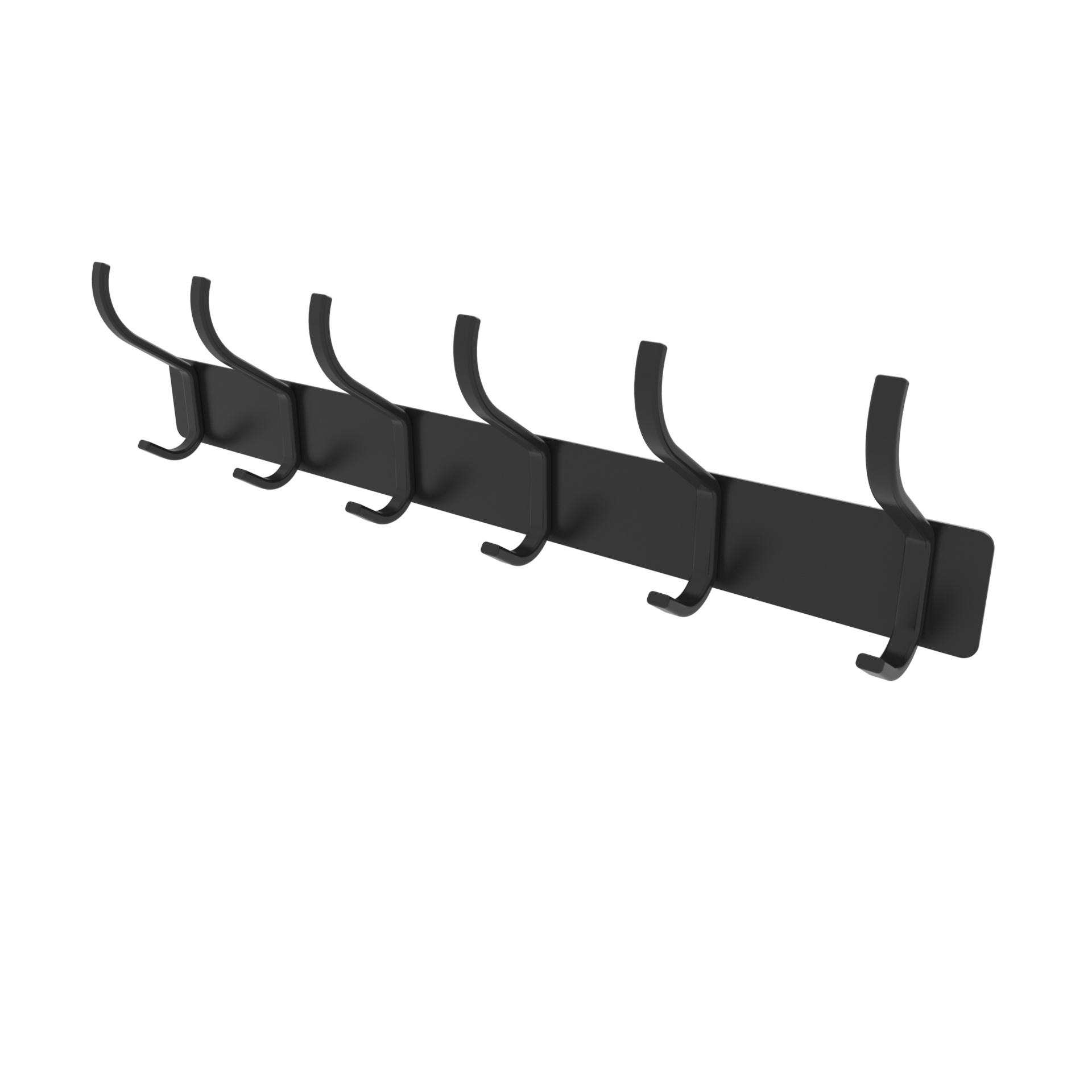 Bathroom Toilet Sanitary Accessory Wall Mounted Black Clothes Storage Hooks Stainless Steel Rust Proof Towel Coat Row Hook