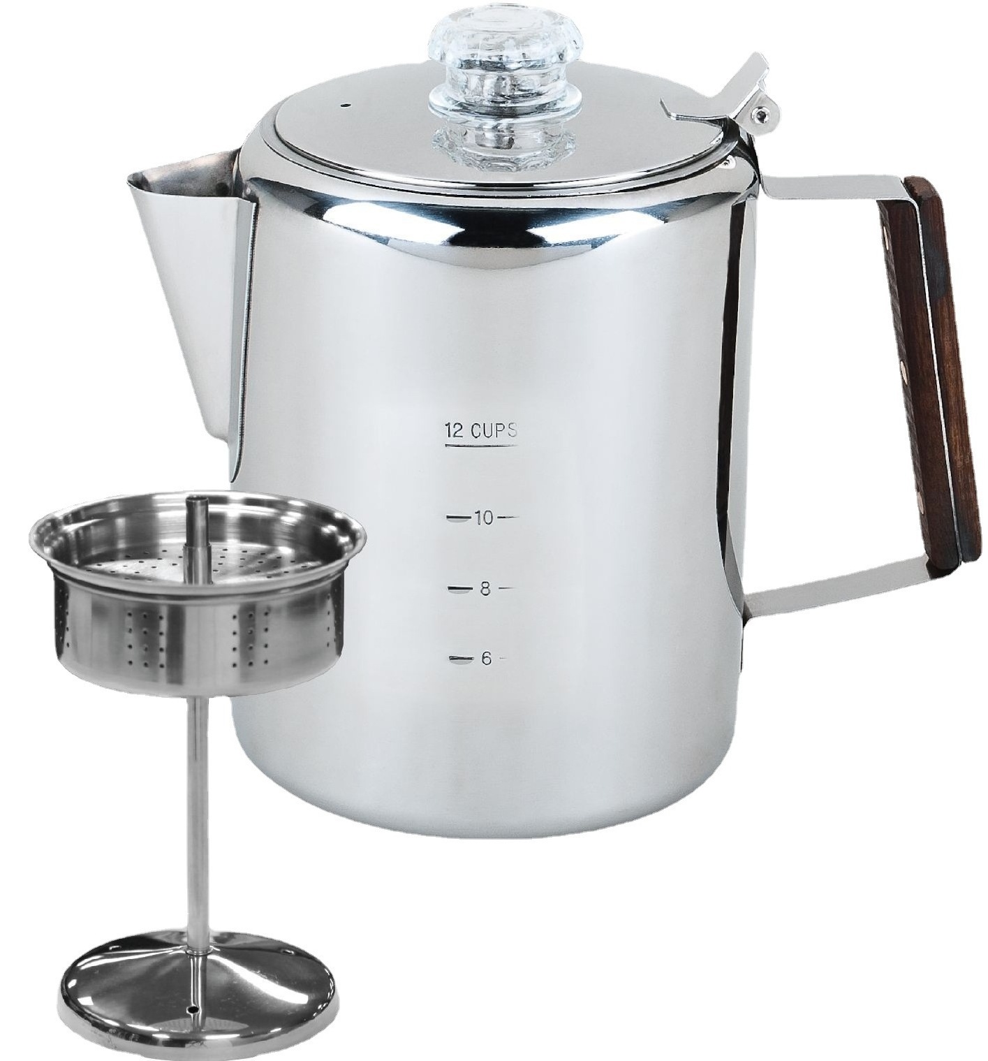 Classic Stovetop Coffee Percolator Kettle Outdoor Camping Percolator Coffee Maker Pot Stainless Steel Coffee Percolator