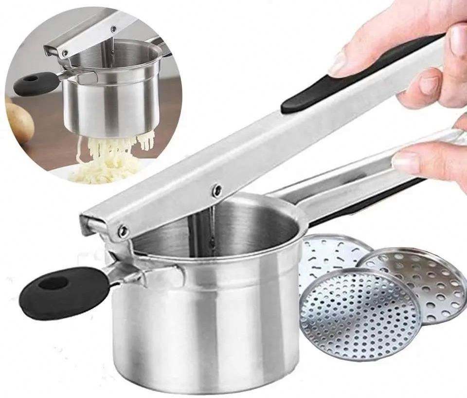 Wholesale Kitchen Tools 3 In 1 Fruit Lemon Squeezer Potato Masher Ricer Press Presser Mashed stainless steel potato masher