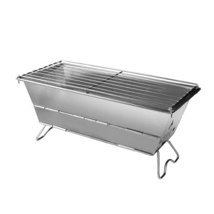 Camping Fire Pit Stainless Steel Portable Charcoal BBQ Grill Foldable Barbecue Grill