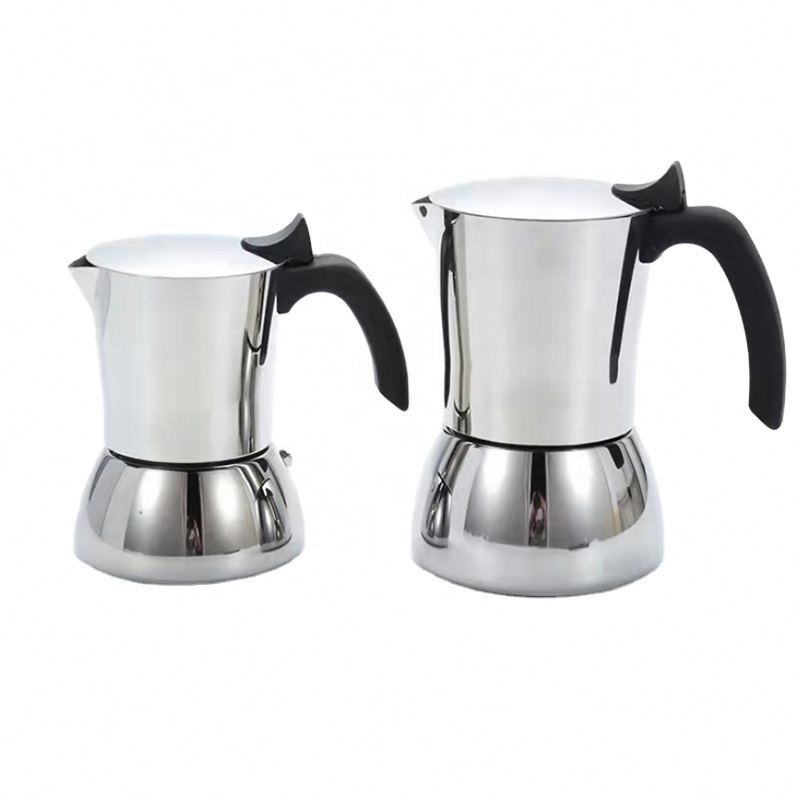 Stovetop Espresso Maker Stainless Steel Italian Coffee Maker Moka Pot Induction-Capable Coffee Machine Cafe Percolator Maker