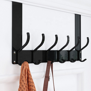 Folding stainless steel coat organizer rack cloth hanging over the door hooks hanger over door hook