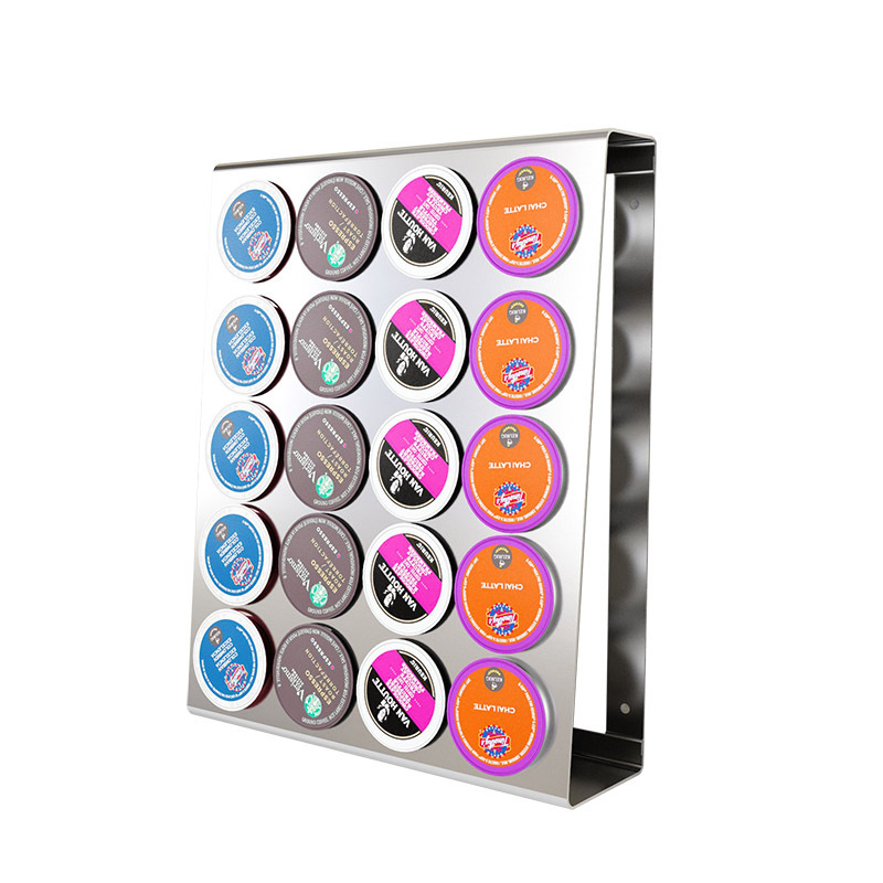 Wall Mount adhesive Coffee Pod Holder Pods Storage K Pods Capsules Home Office Organizer Kitchen Under Cabinet or Refrigerator