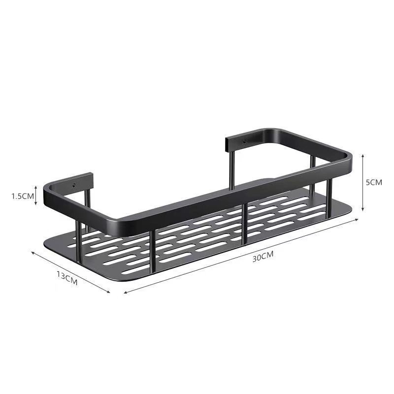 Bathroom Double Shelves Wall Mounted Self Adhesive Kitchen Corner Racks Shower Caddy Corner Storage Shelf