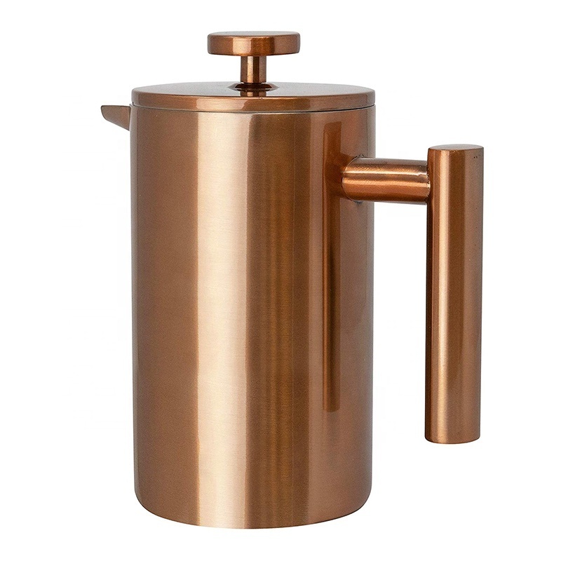 custom logo 1000ml 1L Coffee Maker Plunger Metal Stainless cafetera de prensa francesa cafetiere wholesale french press