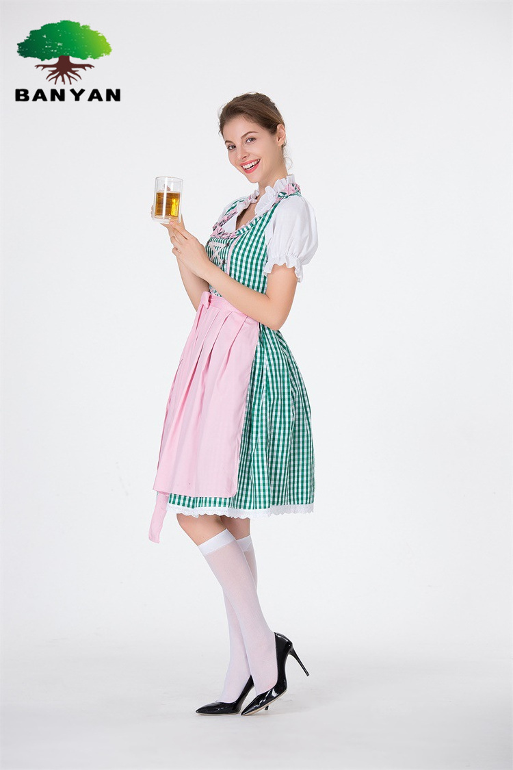 German Beer Festival Server Uniform Cafe Maid Attire Halloween Costume Seductive Dress