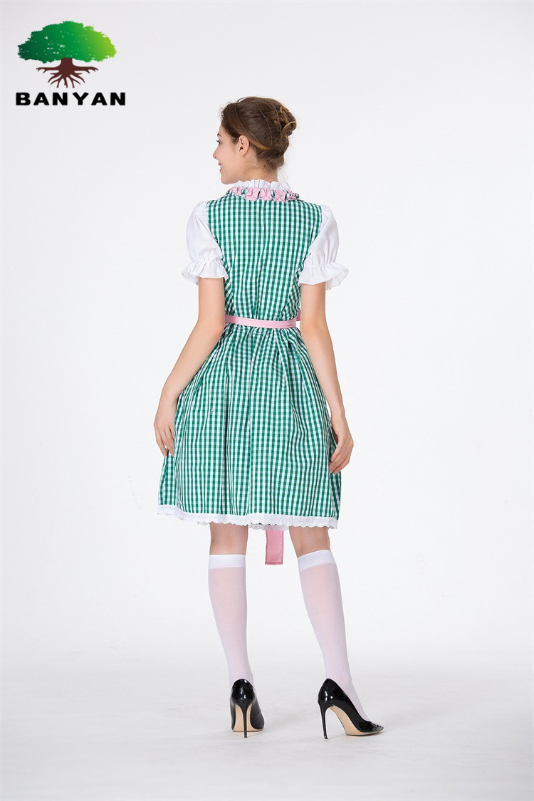 German Beer Festival Server Uniform Cafe Maid Attire Halloween Costume Seductive Dress