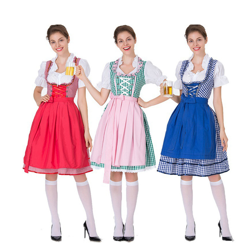 German Beer Festival Server Uniform Cafe Maid Attire Halloween Costume Seductive Dress