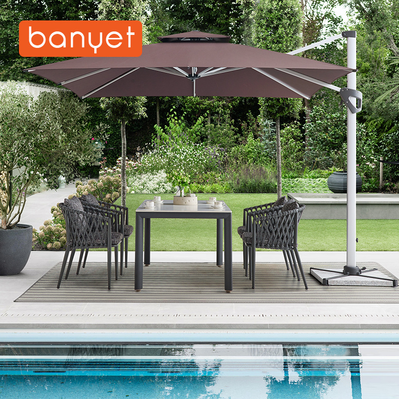 Unique Design Outdoor Modern Versatile Sun Umbrella Villa Garden Premium Quality Waterproof Umbrella Pool Windproof Parasols