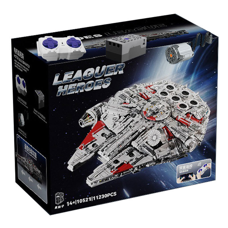 With Motor KBOX 10521 Millennium Falcon Building Blocks New Kids Blocks Star Plane Wars 11230pcs+ Toy Bricks 75192