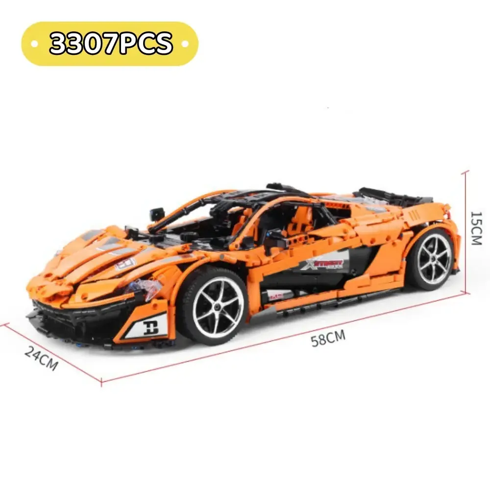 MOC 3307pcs P1 Racing XQ1001 Sport Car Bricks Speed Racer Vehicle Model Toy Gifts For Children Kids Building Blocks Sets