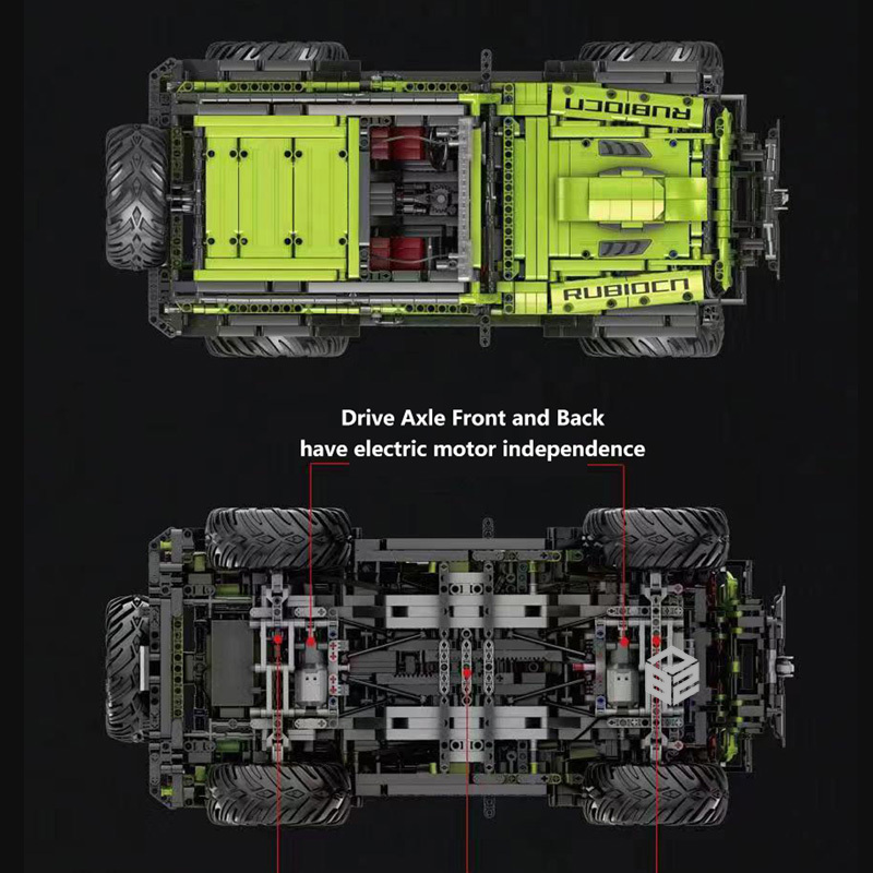 in stock J902 2343+pcs/set Technic Rubicon Wrangler SUV Motor Power Speed Off-road Building Blocks Bricks Kids Christmas Gifts