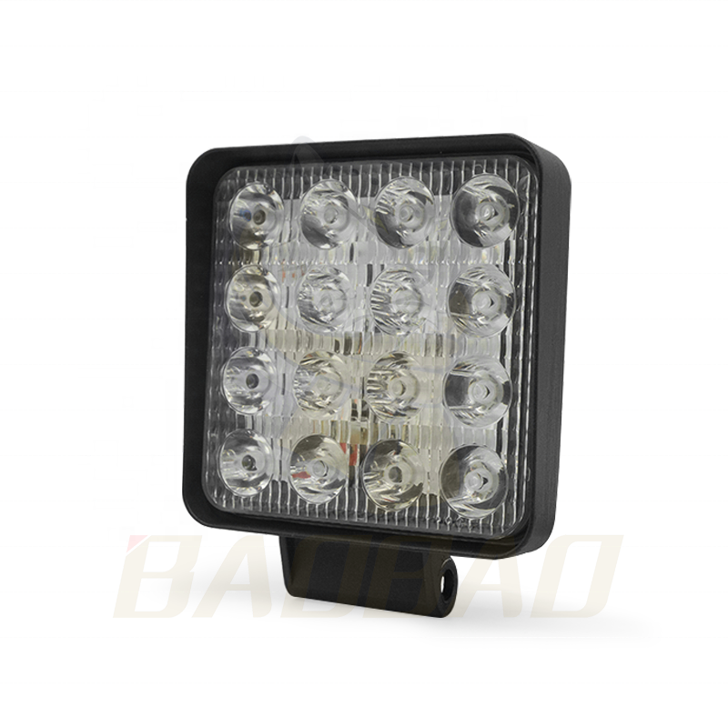 BB047 Car Accessories Headlight Square Off-Road Suv Boat 4X4  48W Spot Light 12V LED Work Lights