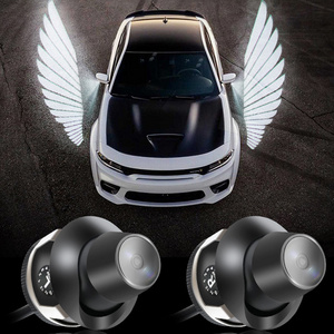 Baobao Lighting BB1856 Angel Wing Multicolor Rearview Mirror Door Welcome Led Angle Wings Lights For Car Motorcycle Bike