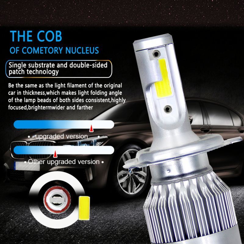 BaoBao Manufacturer BB151 Headlight Super Bright 36w 3800LM 6000K  C6 H4 Bulb Fog Lights Led Headlights For Car