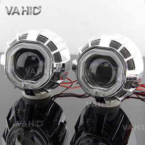 CH10s 2.5inch car crystal double angel eyes hid xenon projector kit h1 h4 h7 9005 9006 retrofit headlight regular with bulbs