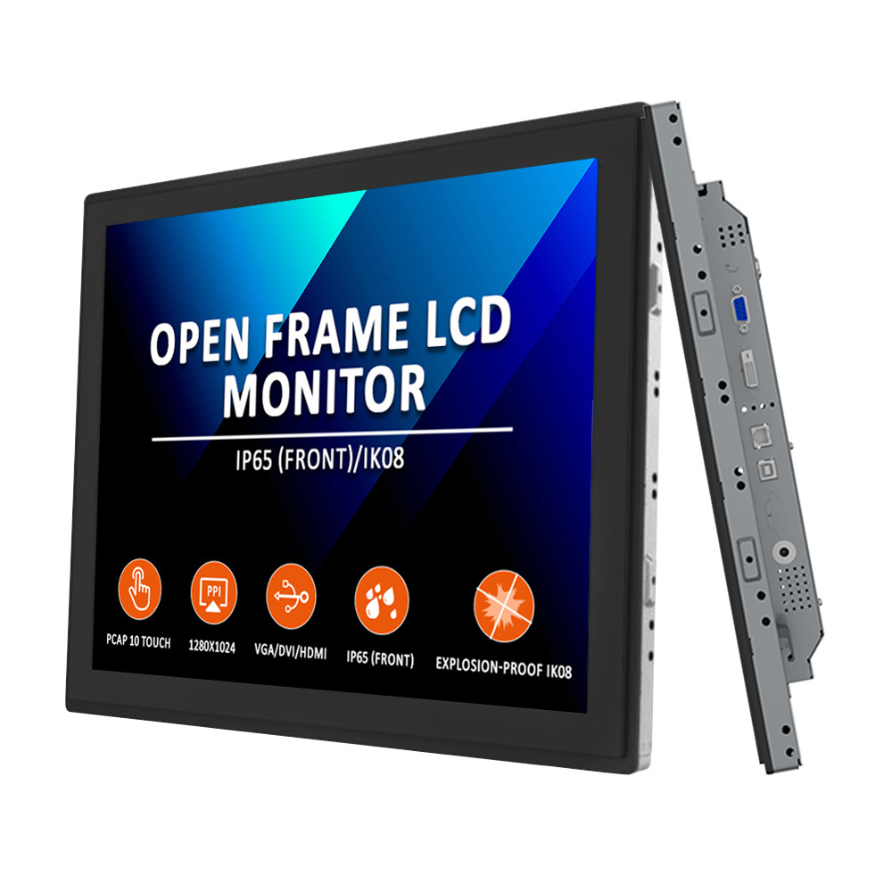 High Quality 15, 17, 19 inch LCD Industrial Open Frame Capacitive Touch Screen Monitor