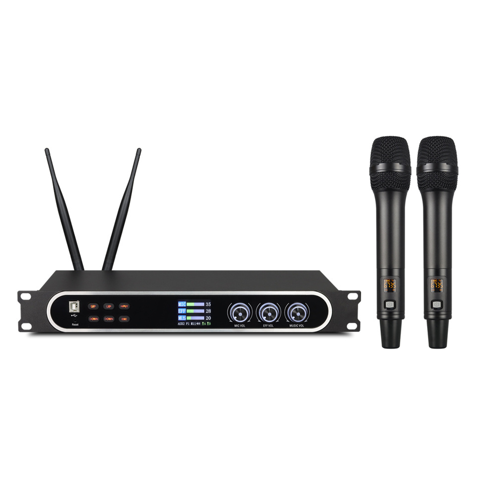 High quality Professional digital REVERB karaoke effect processor with wireless microphone dsp sound processor