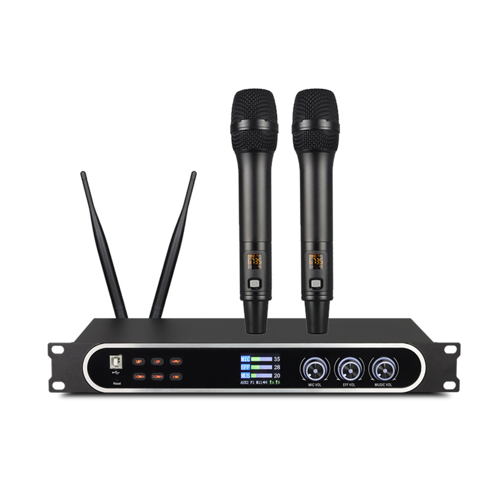 High quality Professional digital REVERB karaoke effect processor with wireless microphone dsp sound processor