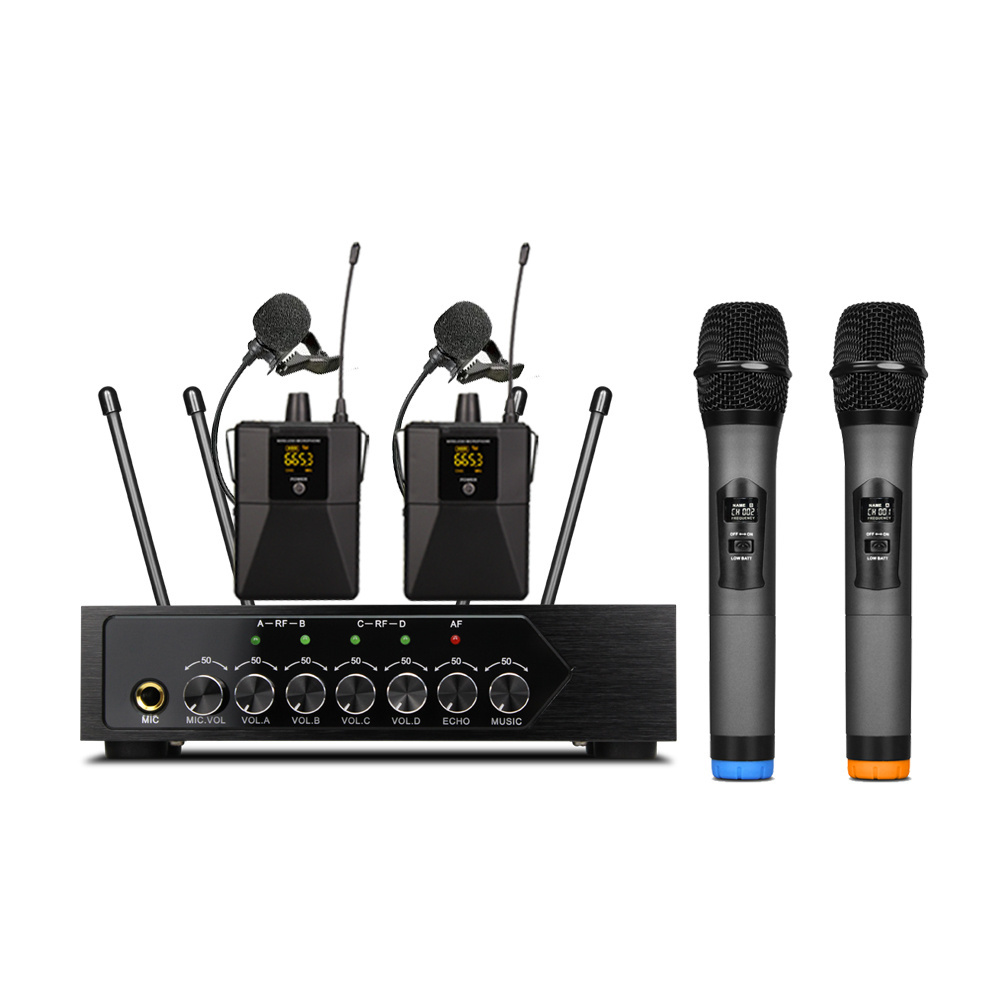 s1400 live performance BT wireless UHF handheld 4 channel microphone